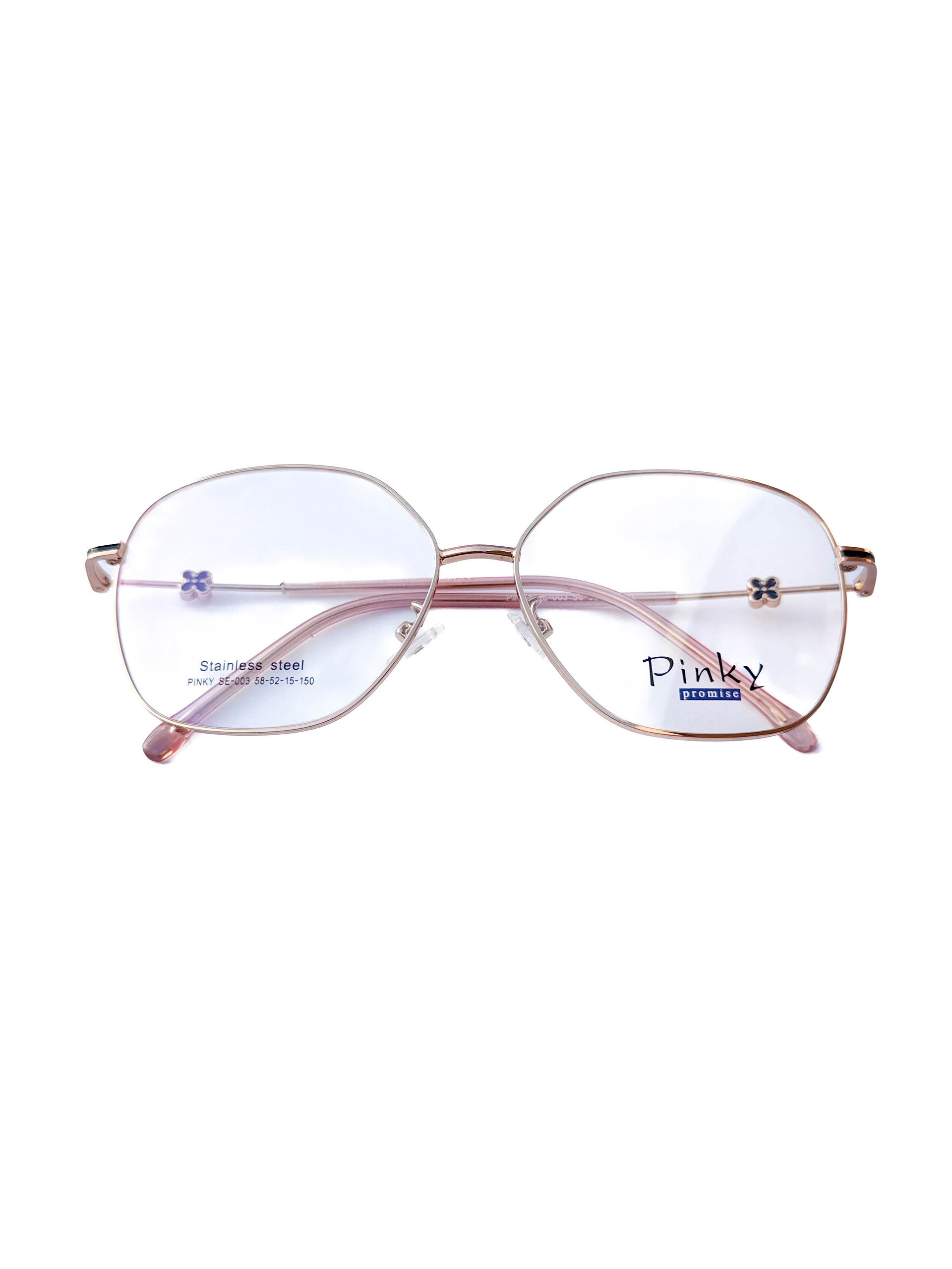 Female Semi-Rimless Metal Frame