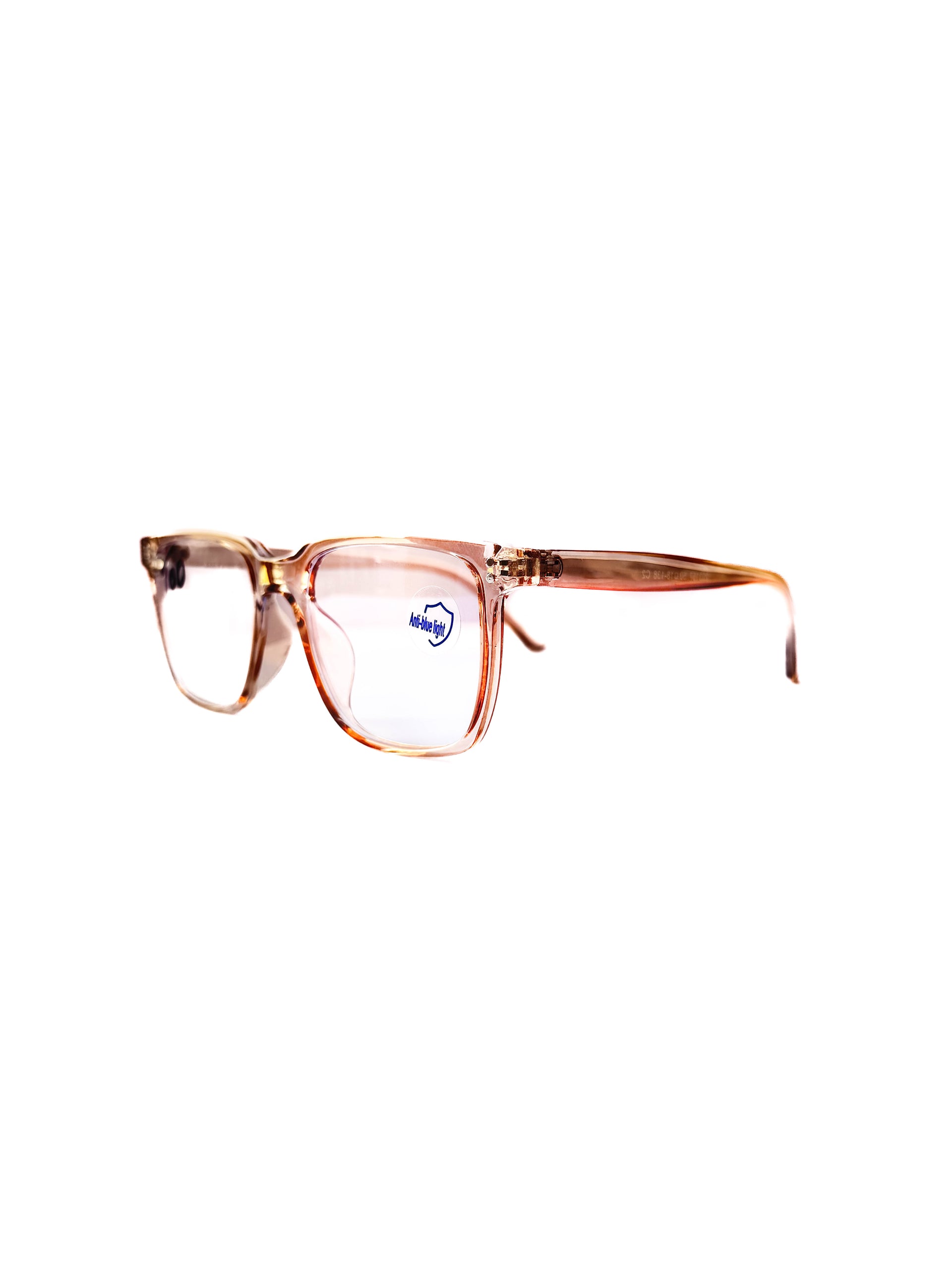 Transparent Brown Glasses with Anti-Blue Lenses